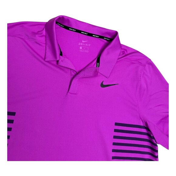 NIKE GOLF Dri-Fit Lightweight Breathable Pink Polo Tee Shirt Mens XL - Picture 2 of 6